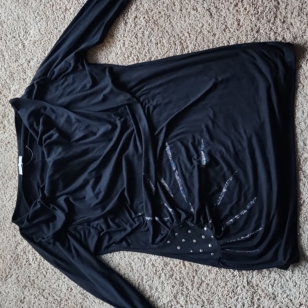 Fashion bug tunic cowl neck top L